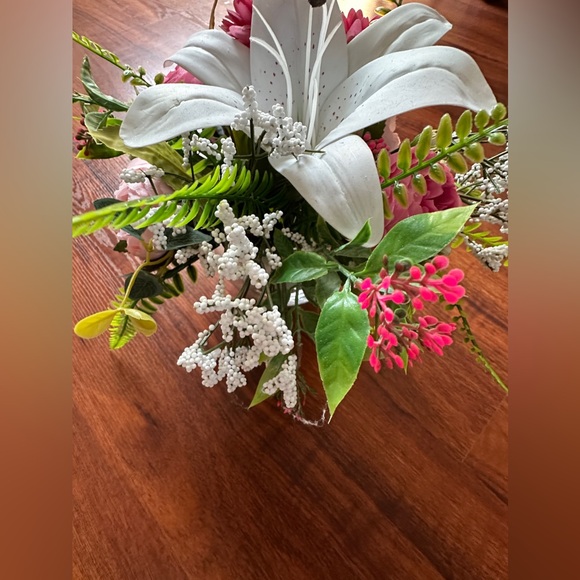 floral arrangement - lily, peonies, tulips, fern, freesia, handmade - Picture 8 of 13